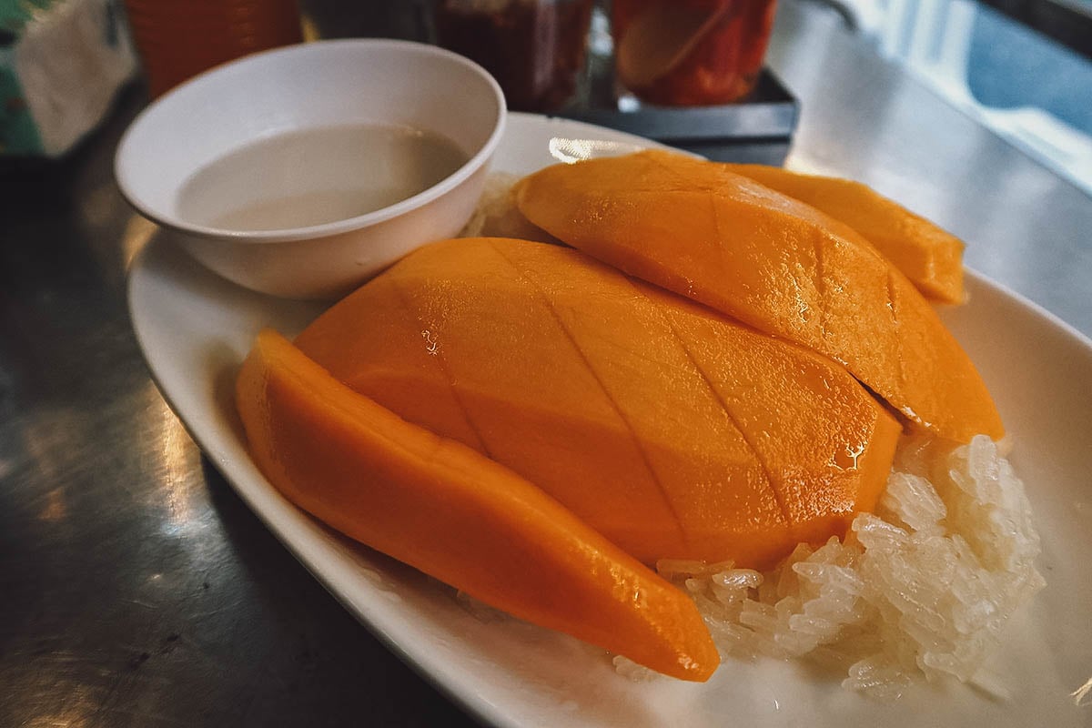 Mango sticky rice in Bangkok