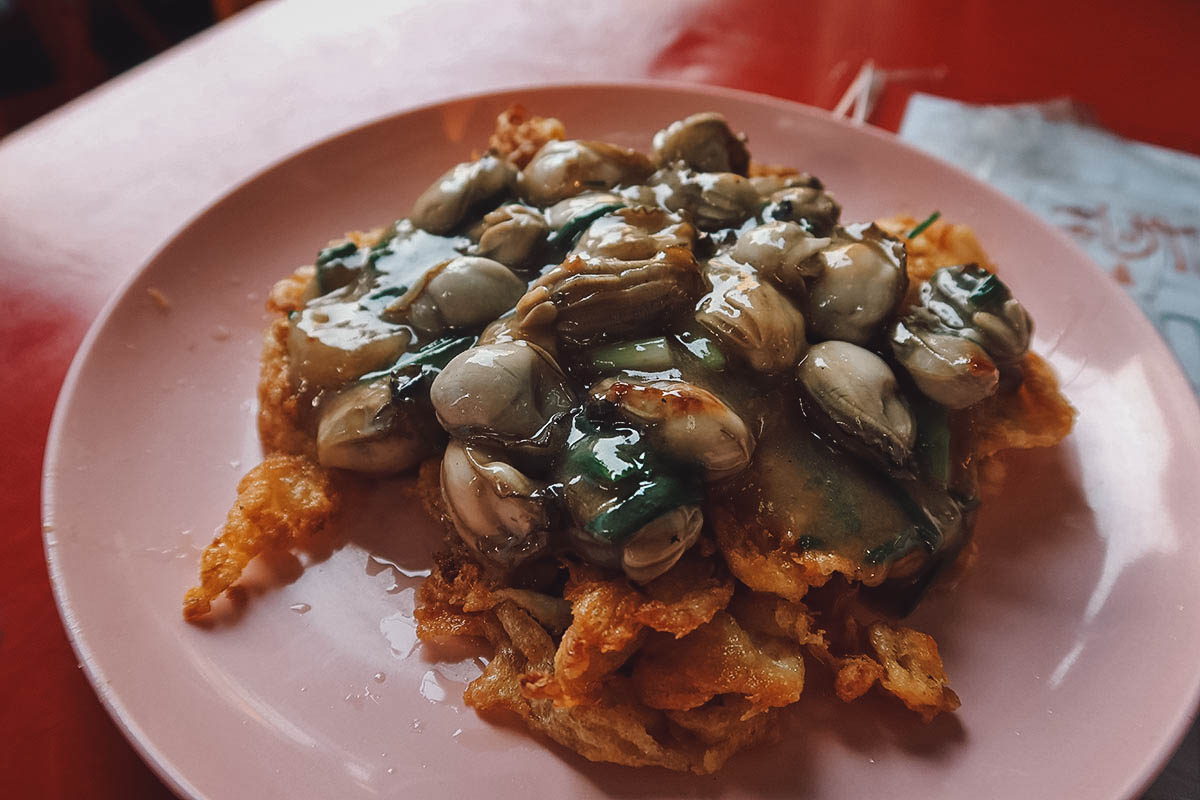 Oyster omelette in Bangkok