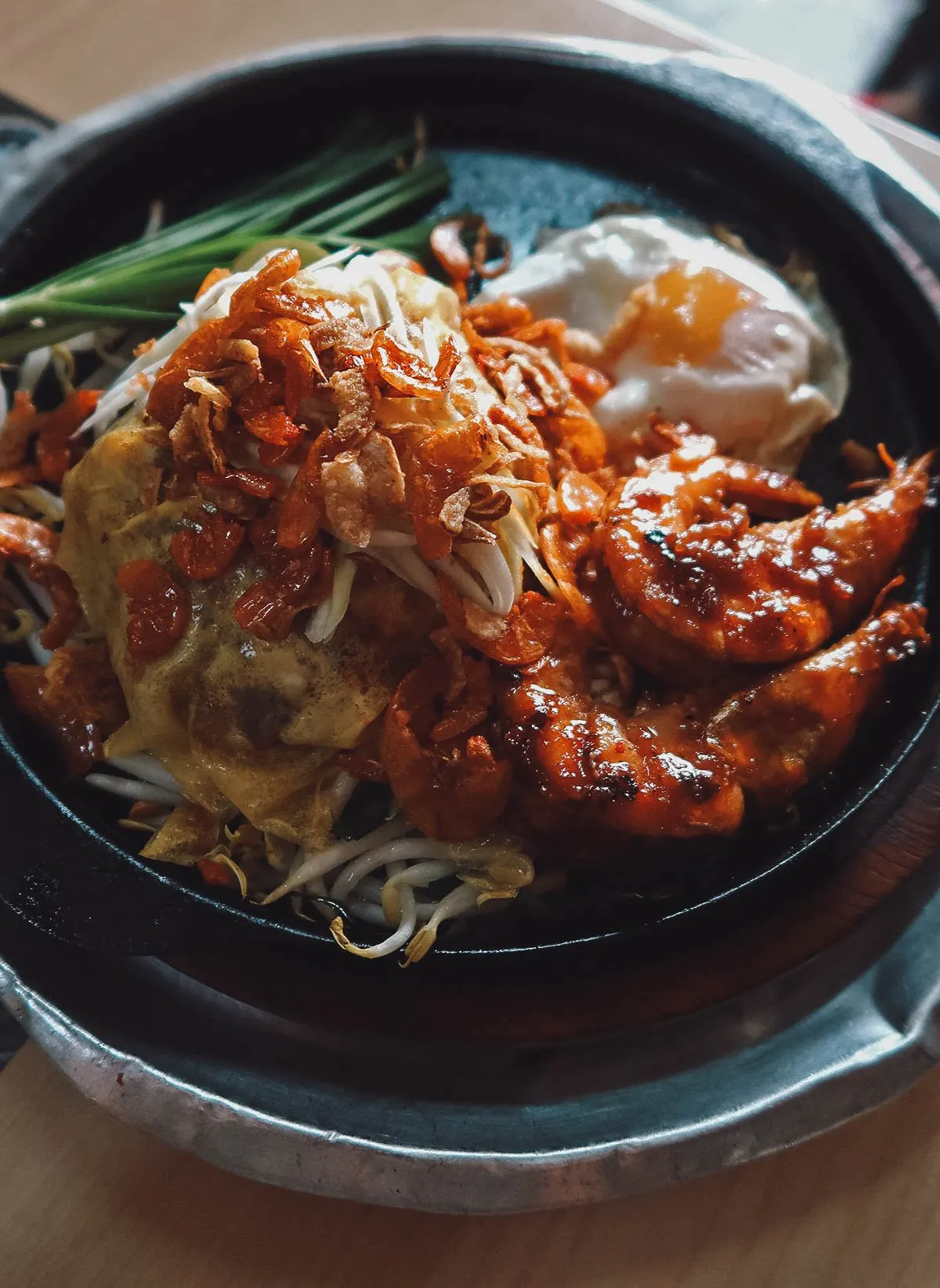 Thailand's national dish with shrimp