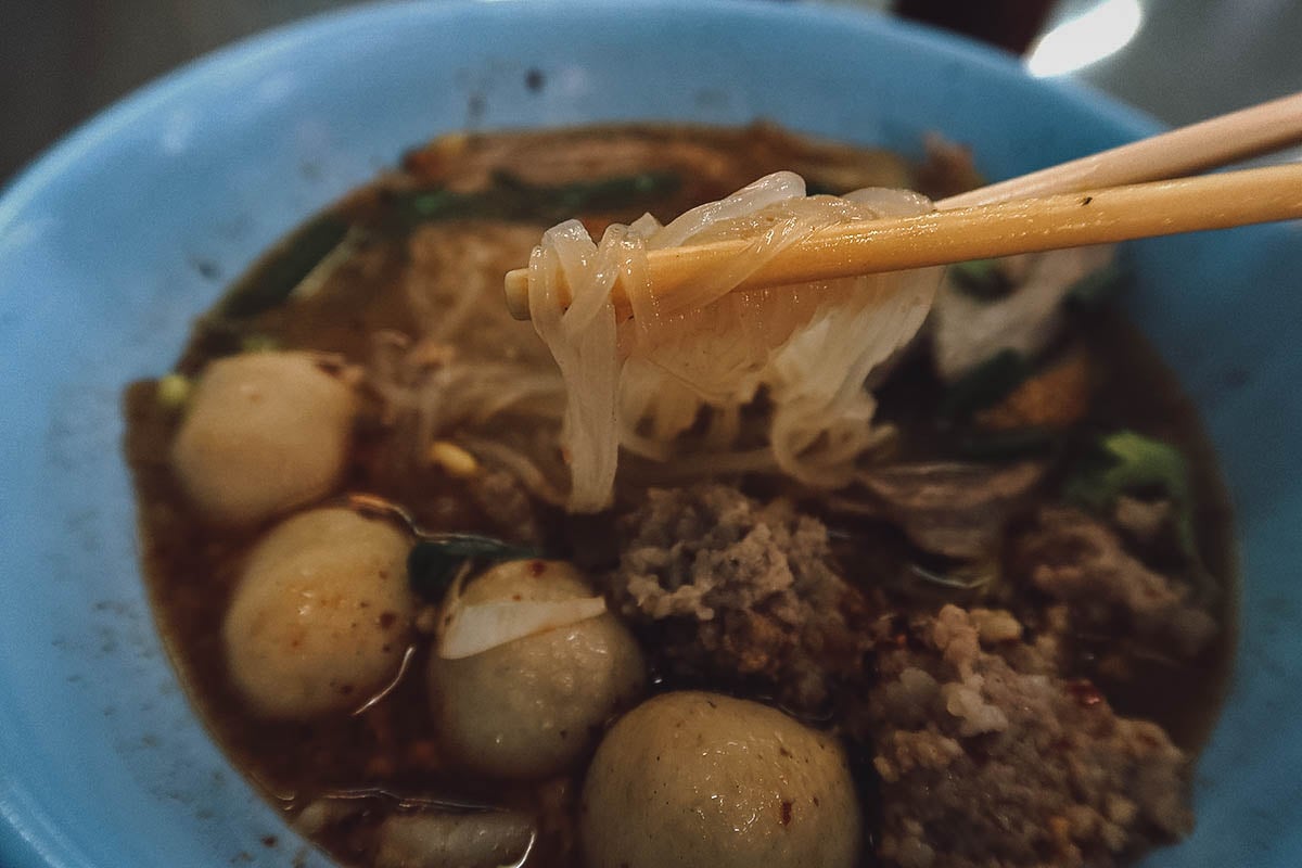 Close-up of noodles in Bangkok