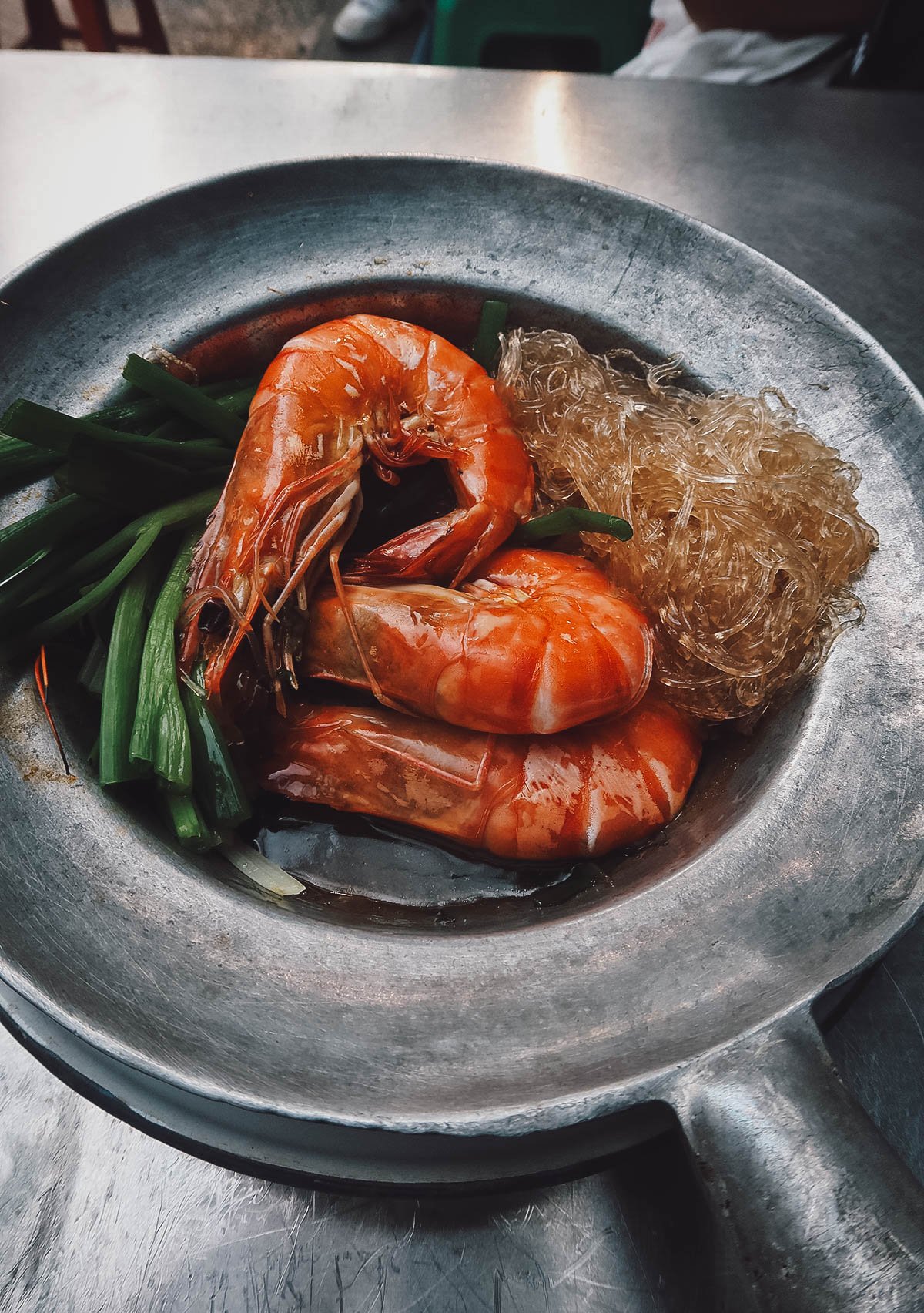 Glass noodles with shrimp in Bangkok