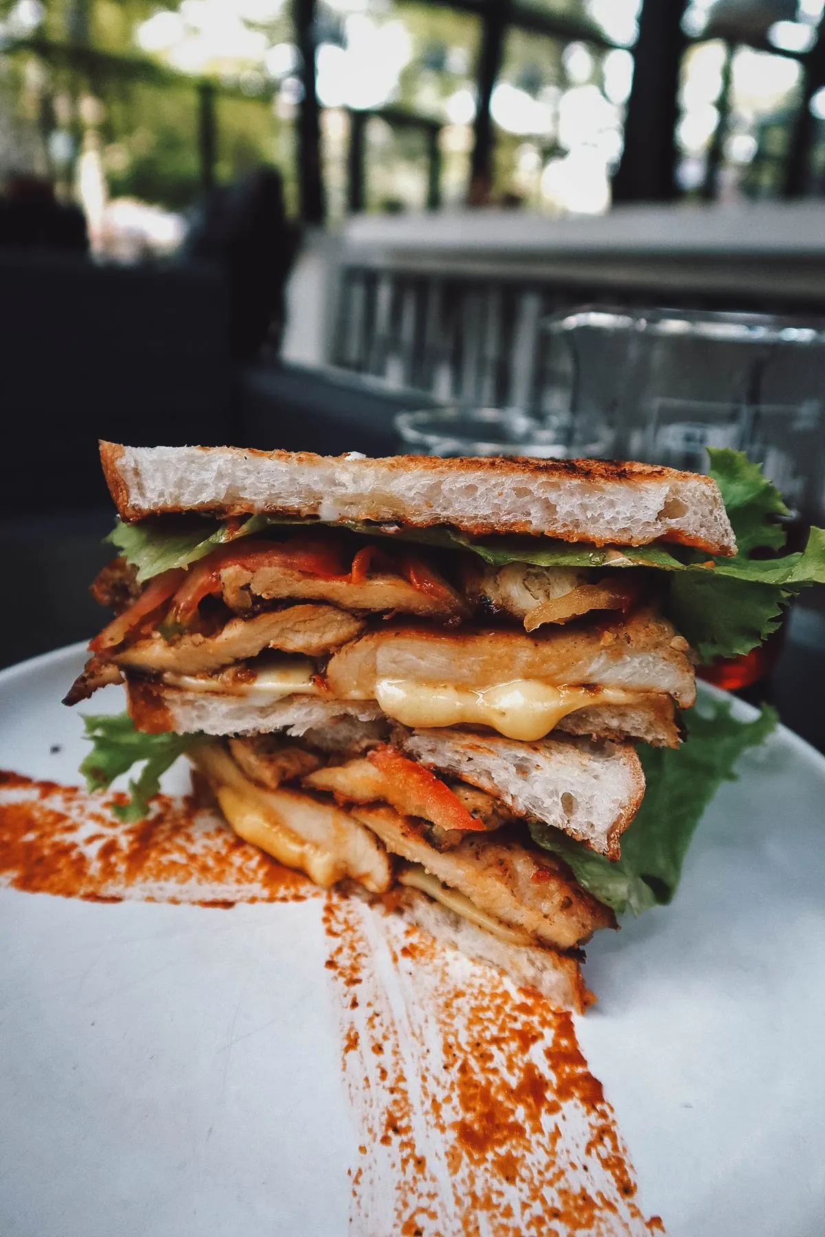 Sandwich at a cafe in Danang, Vietnam