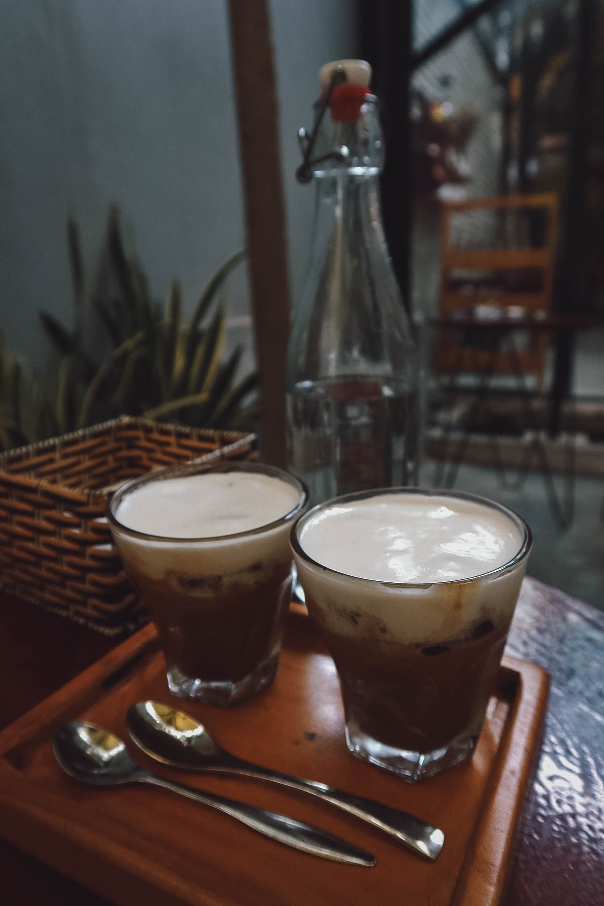 Salt coffee at a cafe in Danang, Vietnam