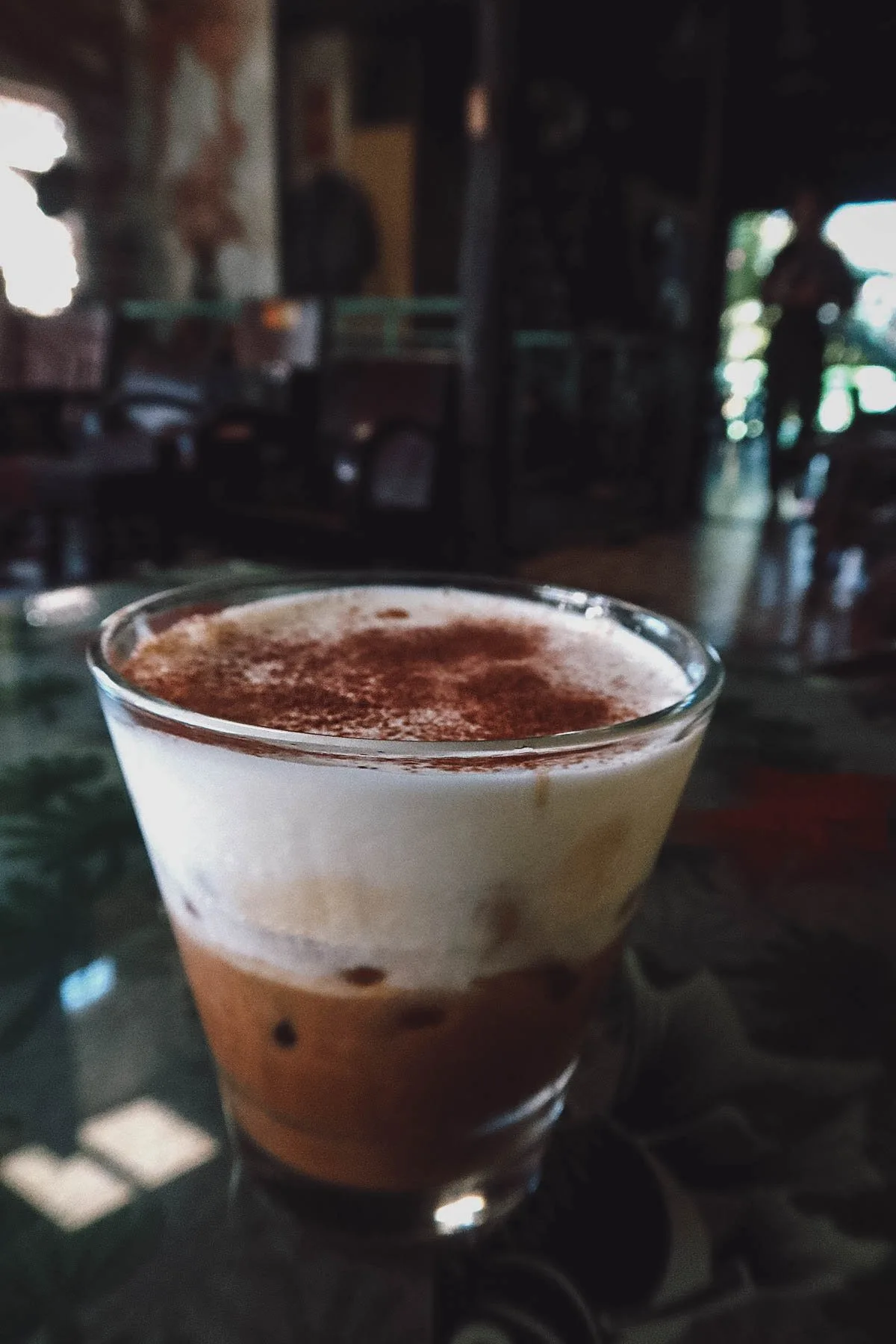 Salt coffee at a cafe in Danang, Vietnam