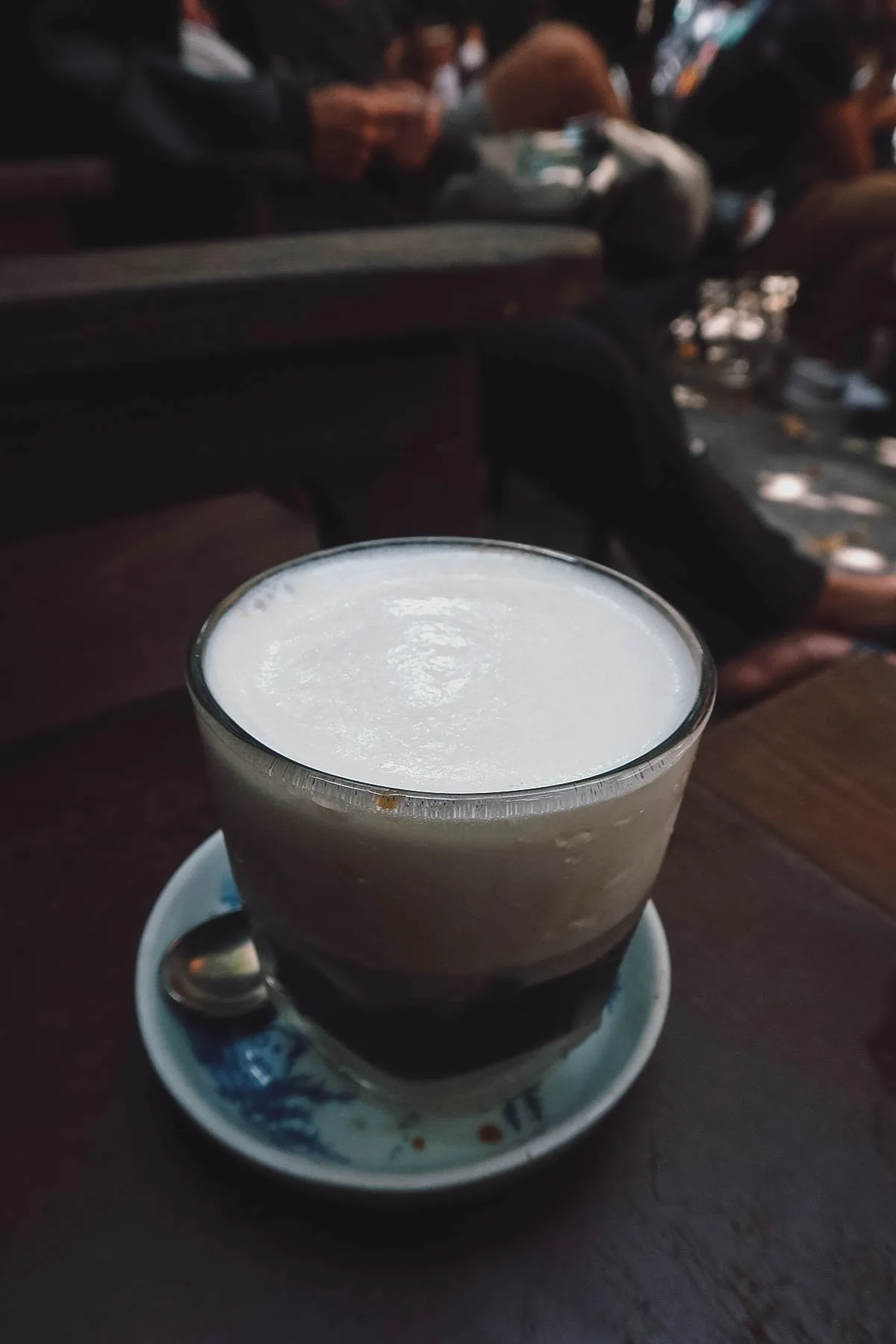 Salt coffee at a cafe in Danang, Vietnam