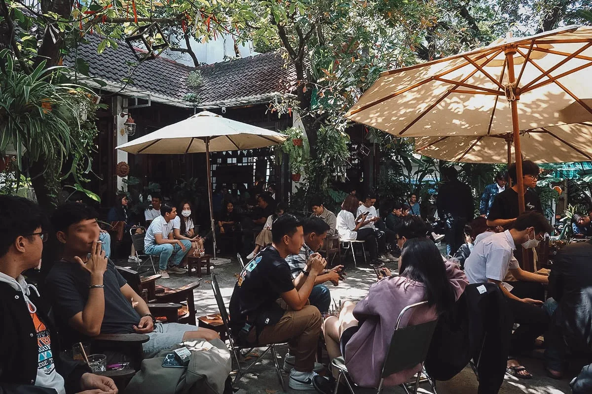 Noi Cafe courtyard