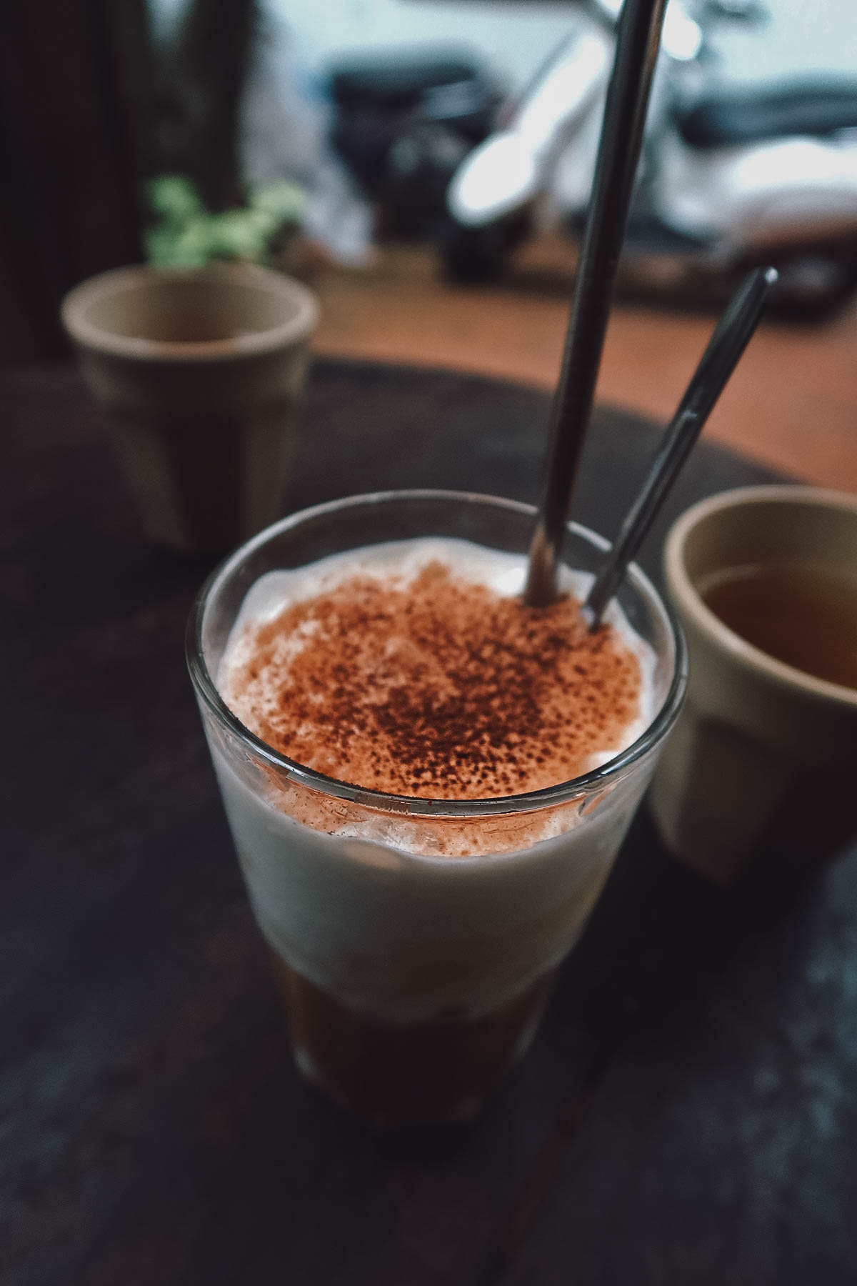 Salt coffee at a cafe in Danang, Vietnam