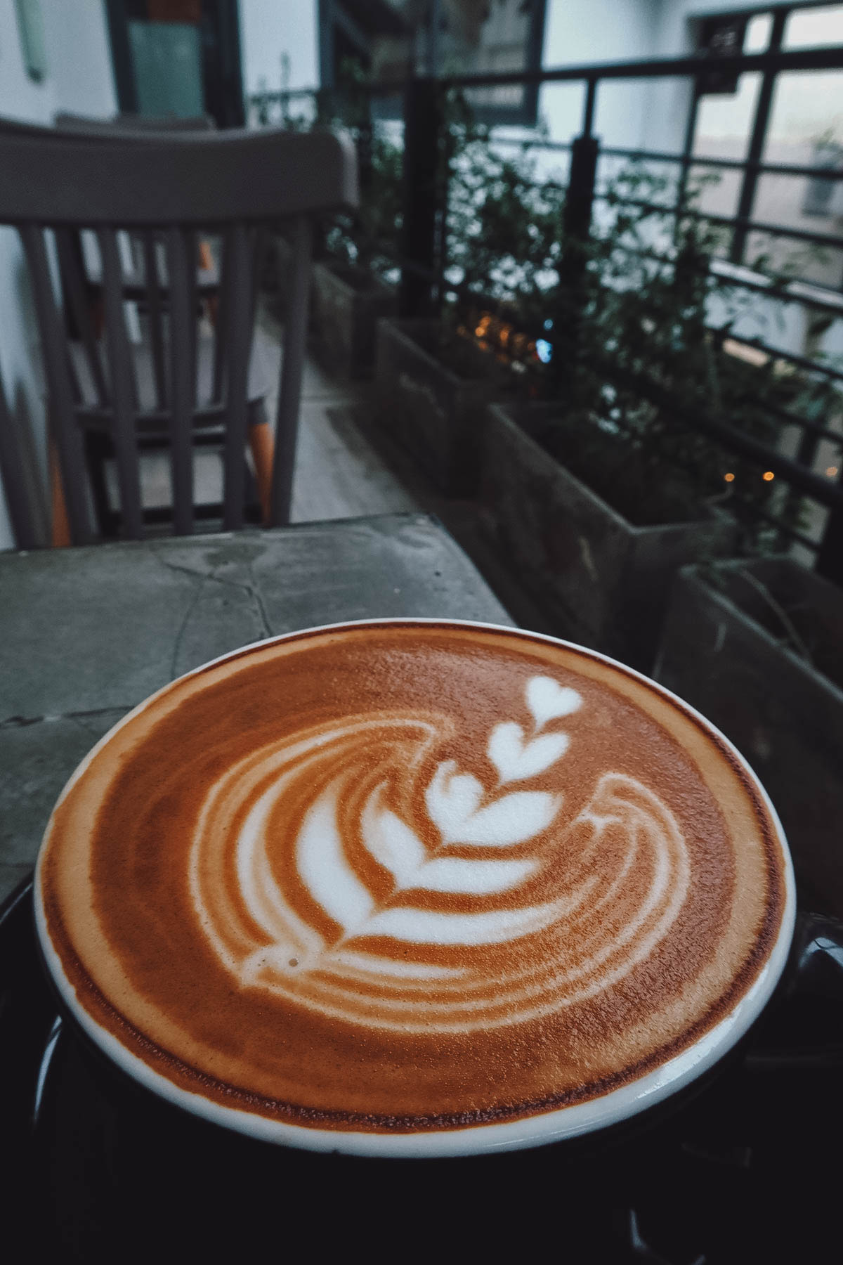 Coconut coffee at a cafe in Danang, Vietnam