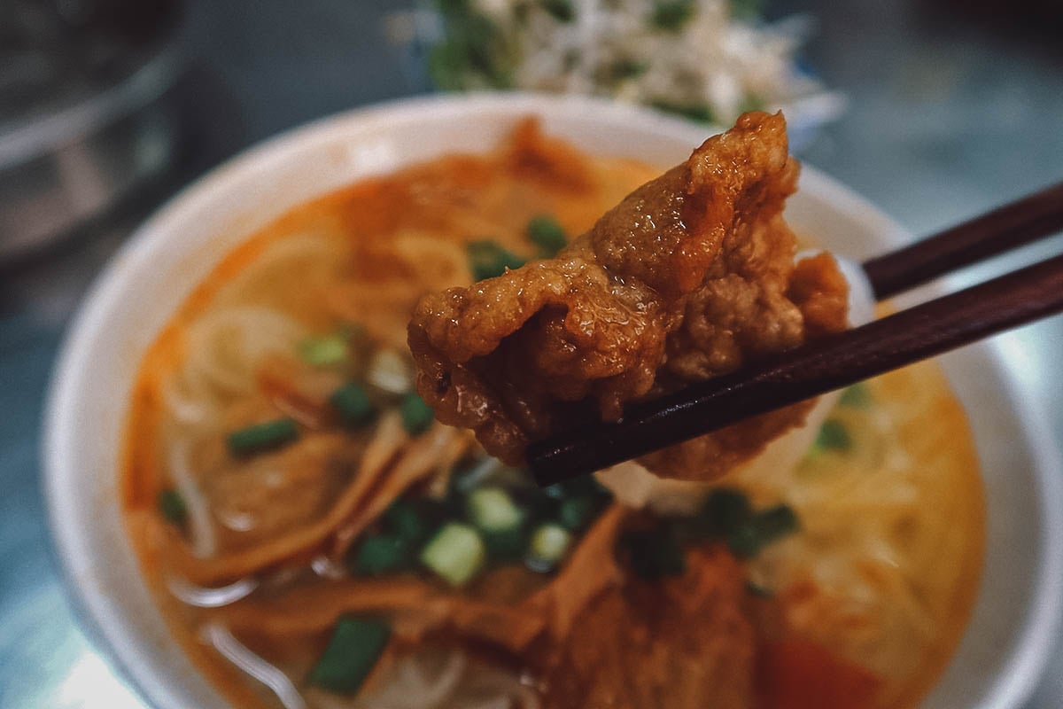 Close up of fish cake