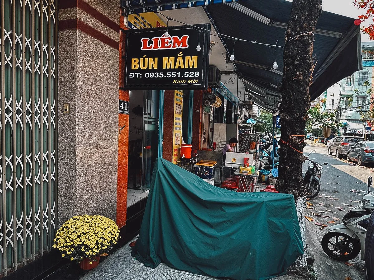Bun Mam Liem restaurant in Da Nang, Vietnam