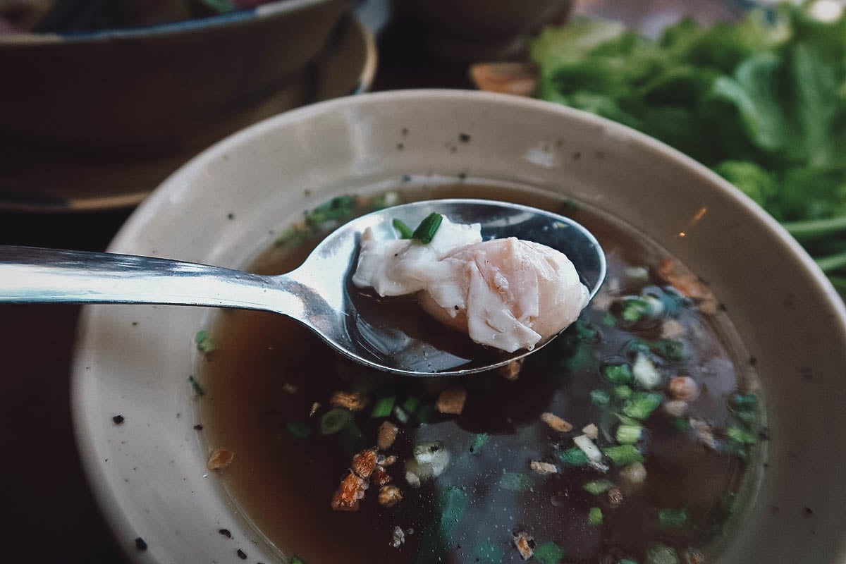 Soup at a restaurant in Da Nang