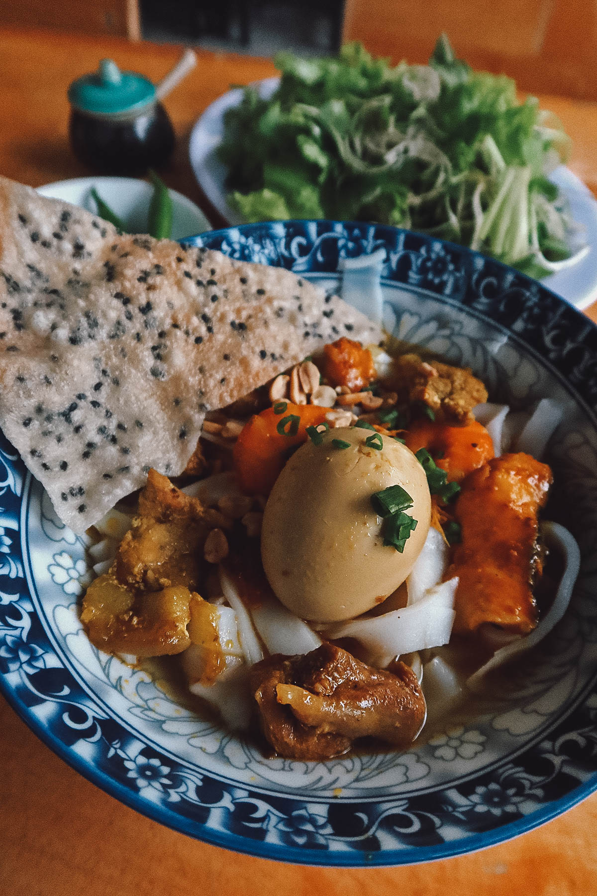 Mi quang at a restaurant in Da Nang