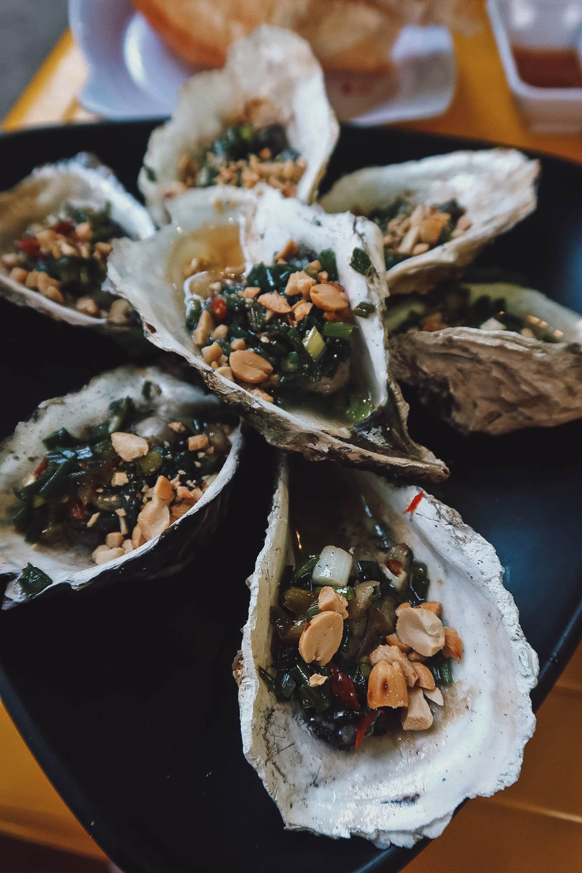 Oysters at a restaurant in Da Nang