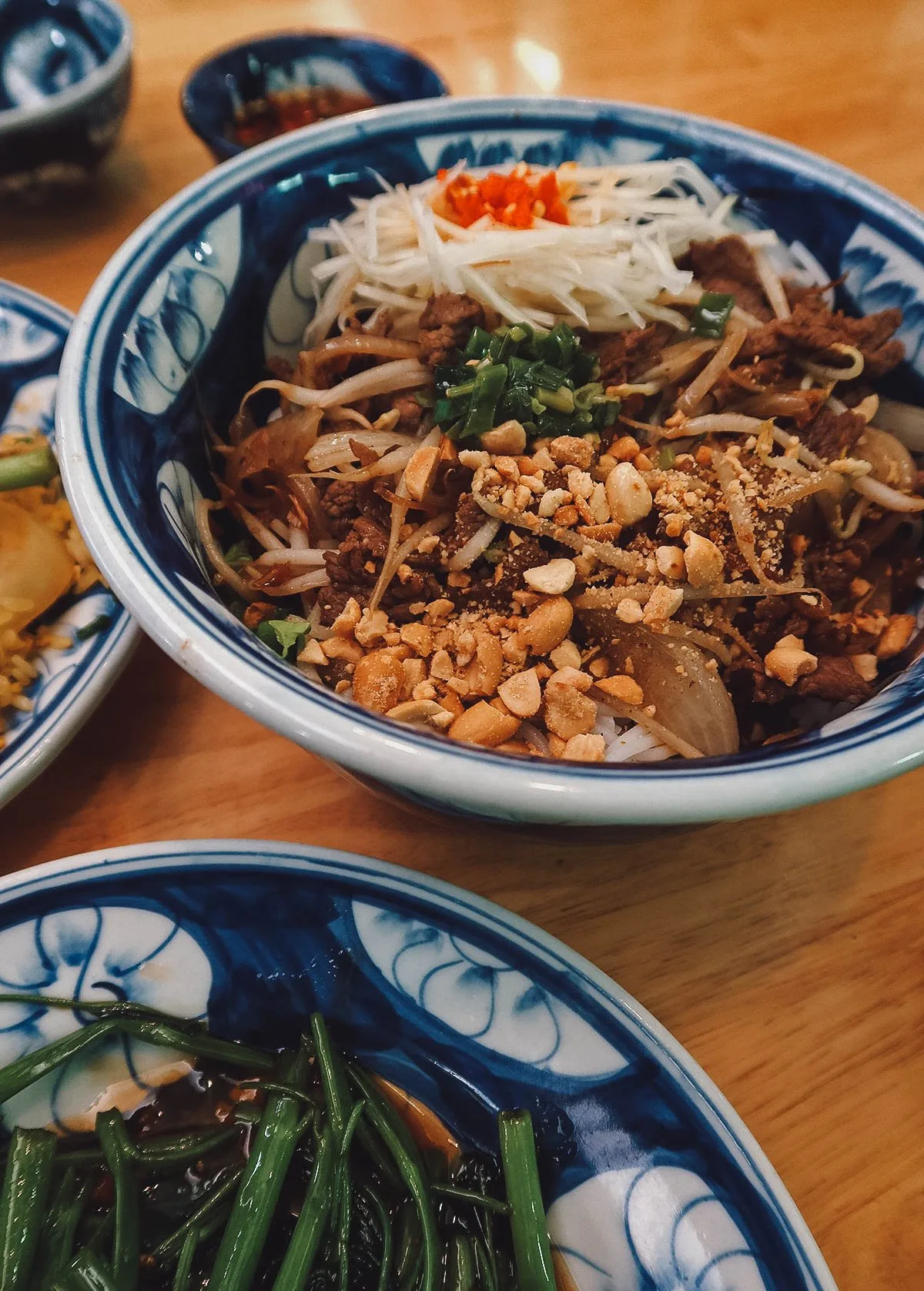 Bun bo nam bo at a restaurant in Da Nang