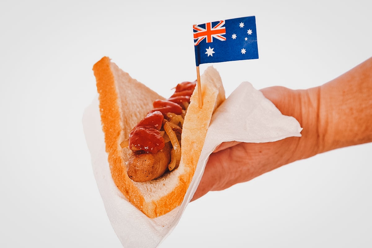 Australian sausage sandwich