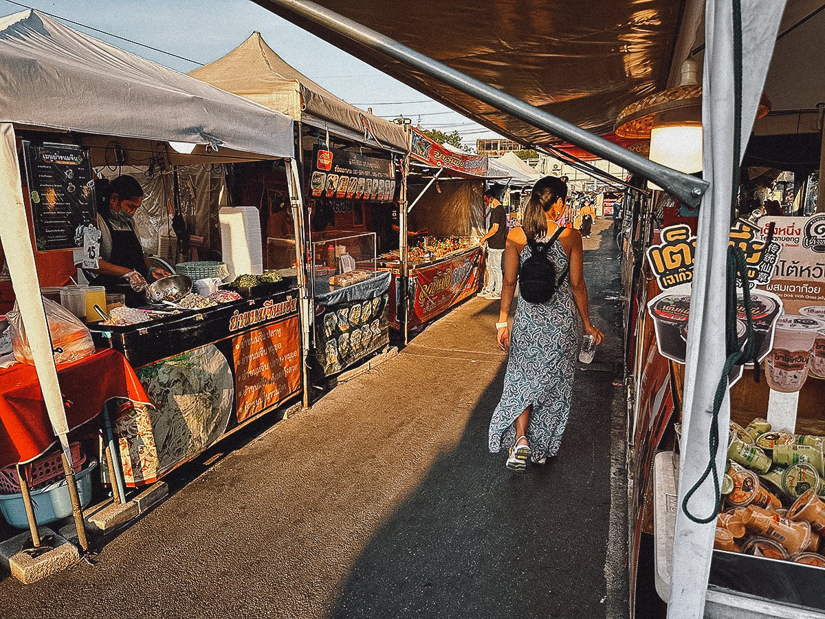 Food stalls at Indy Night Market in Bangkok