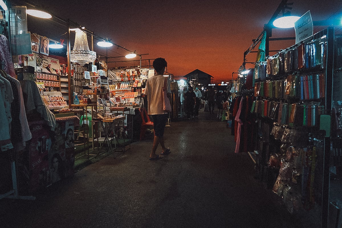 Clothing stalls at Indy Night Market in Bangkok