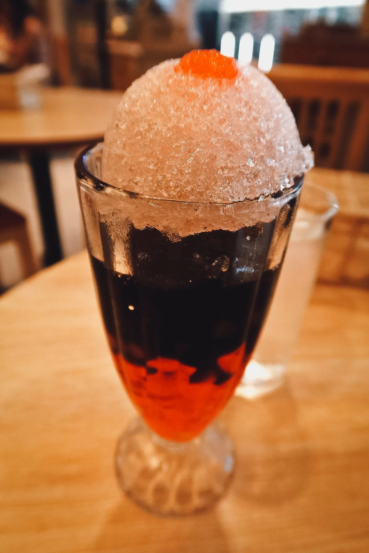 Sago at gulaman at a restaurant in Manila