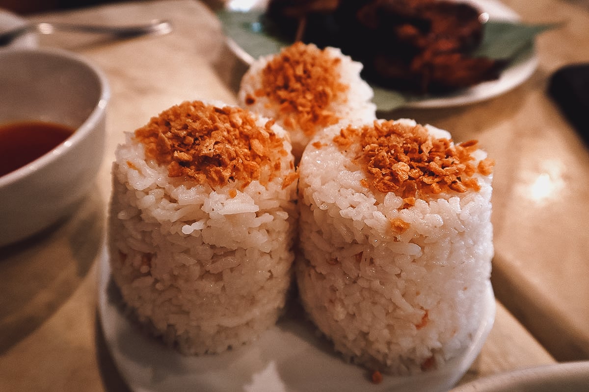 Garlic rice at a restaurant in Metro Manila