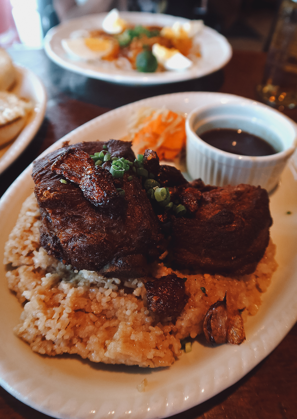 Adobo dish at a restaurant in Manila