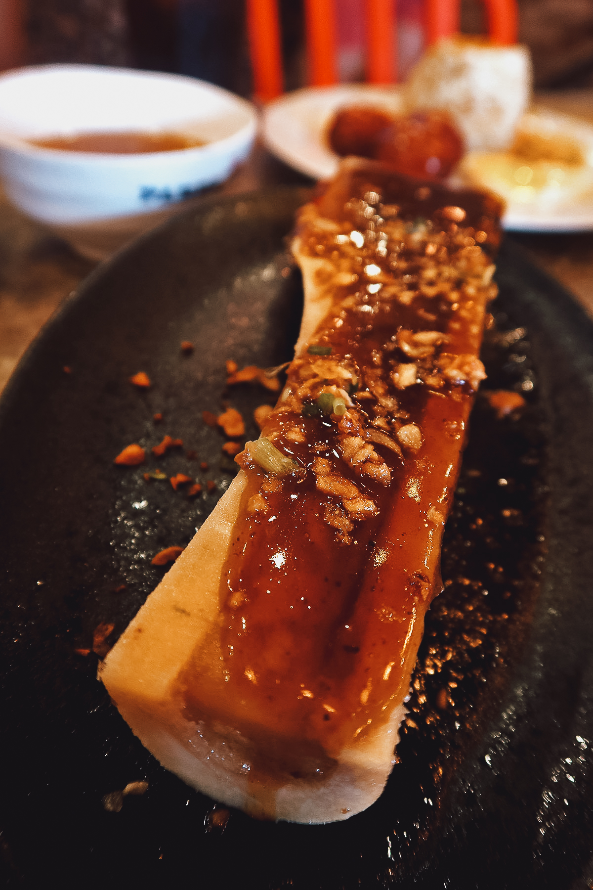 Bone marrow dish at a restaurant in Manila