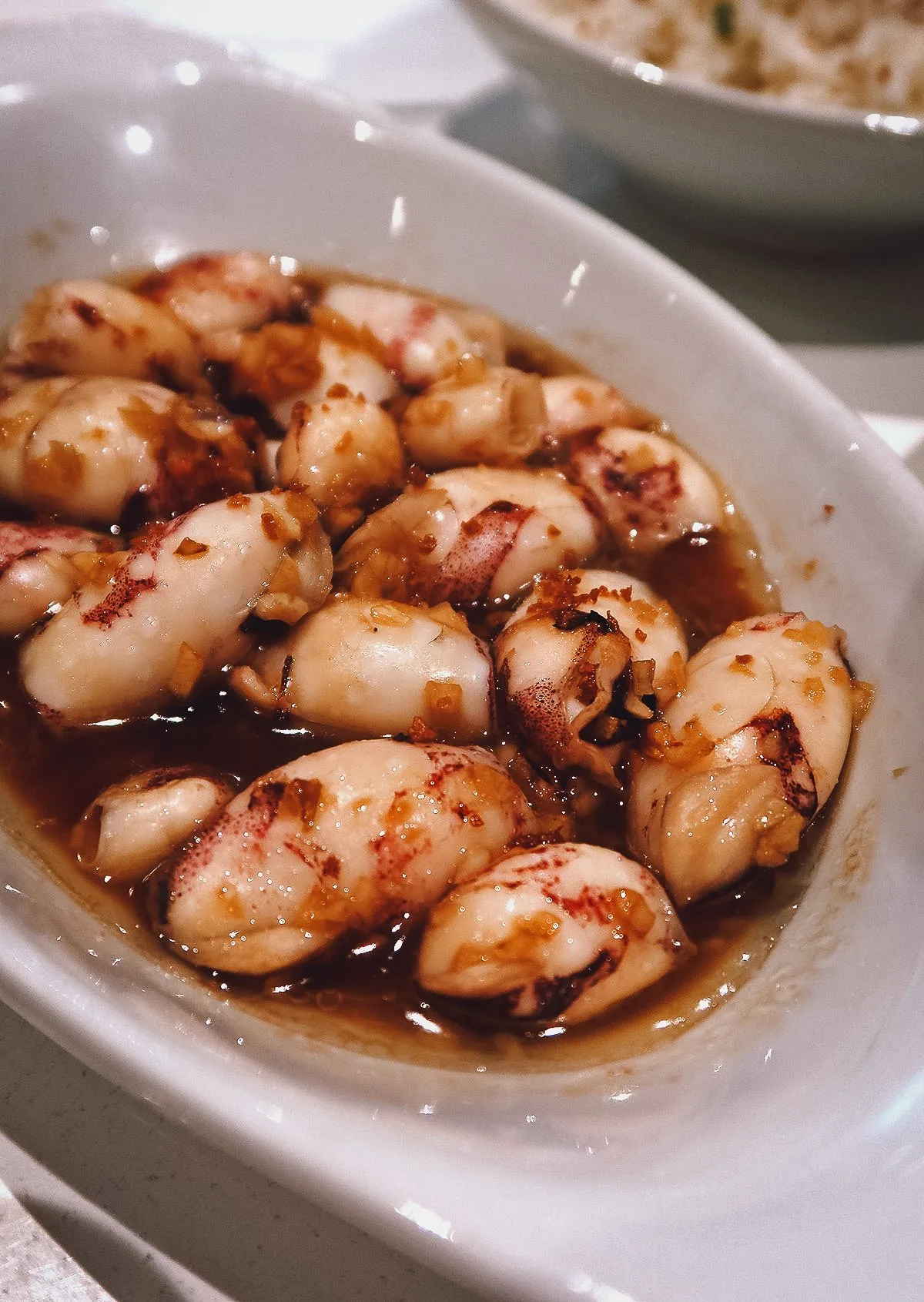 The Best Restaurants in Manila Squid appetizer at a restaurant in Metro Manila