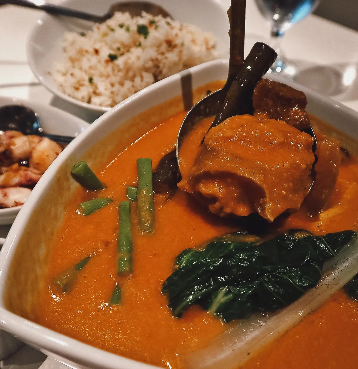 Kare-kare at a restaurant in Metro Manila