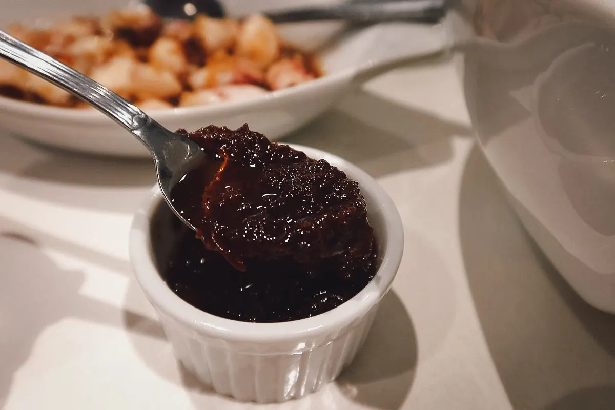 Bagoong at a restaurant in Metro Manila