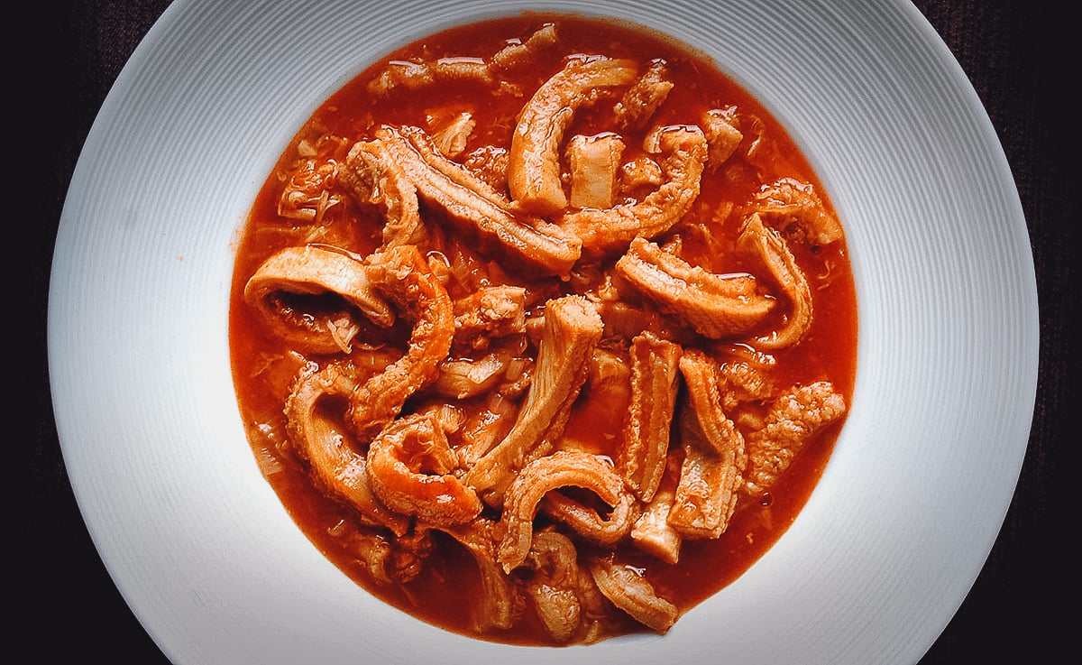 Pacal porkolt or Hungarian tripe stew