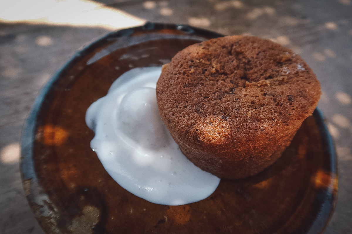 Moroccan cake at a restaurant in Marrakech