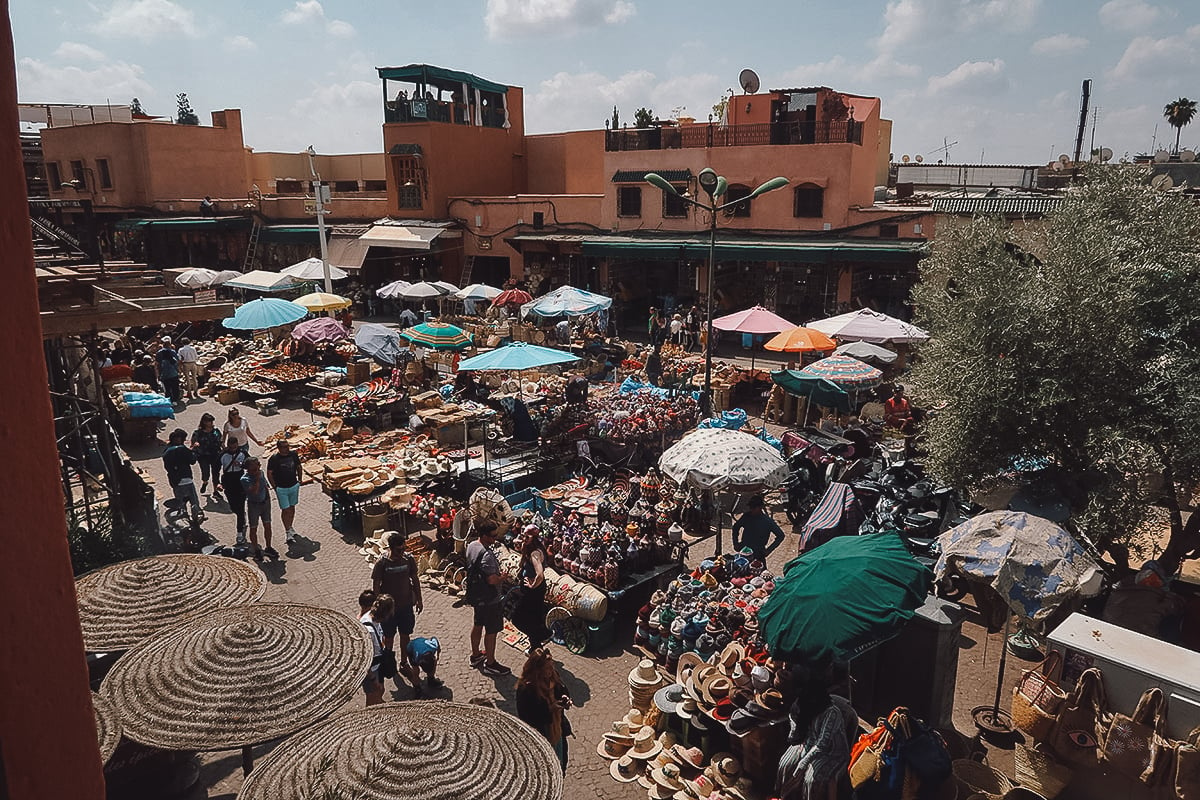 View from Cafe de Epices in Marrakesh, Morocco