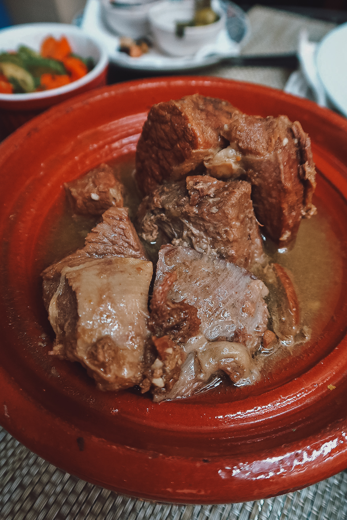 Moroccan tangia at a restaurant in Marrakech