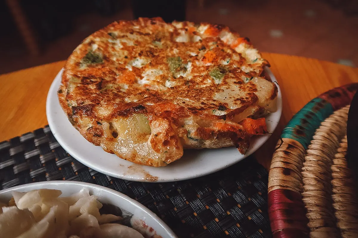 Torta at a restaurant in Marrakech