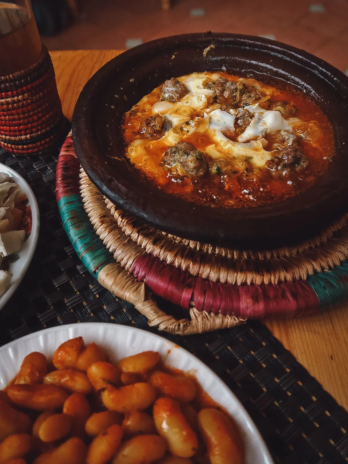 Tagine kefta at a restaurant in Marrakech