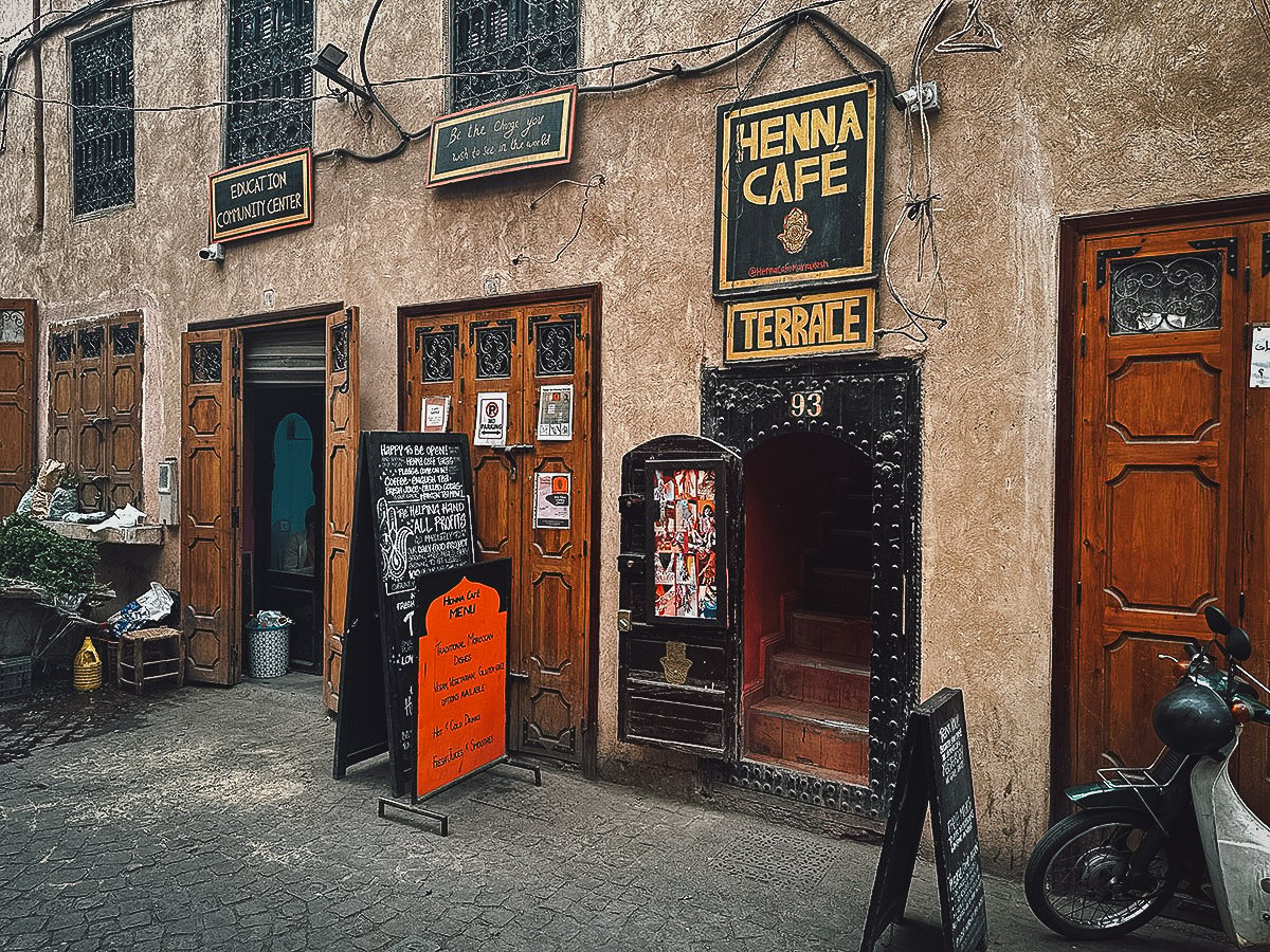 Henna Cafe in Marrakesh, Morocco