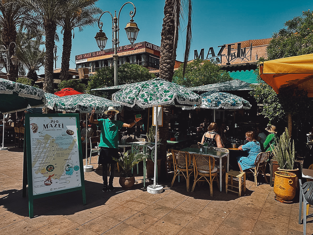 Mazel Cafe in Marrakesh, Morocco