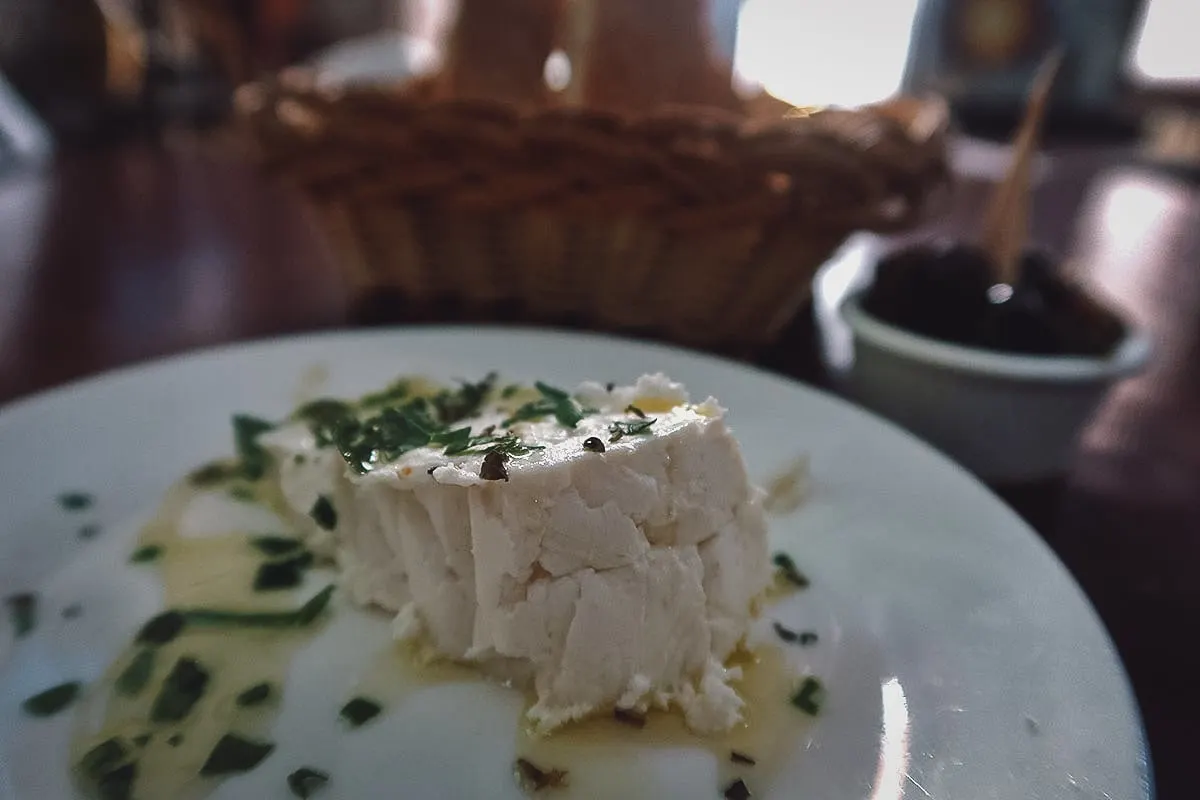 Cheese at a restaurant in Tangier