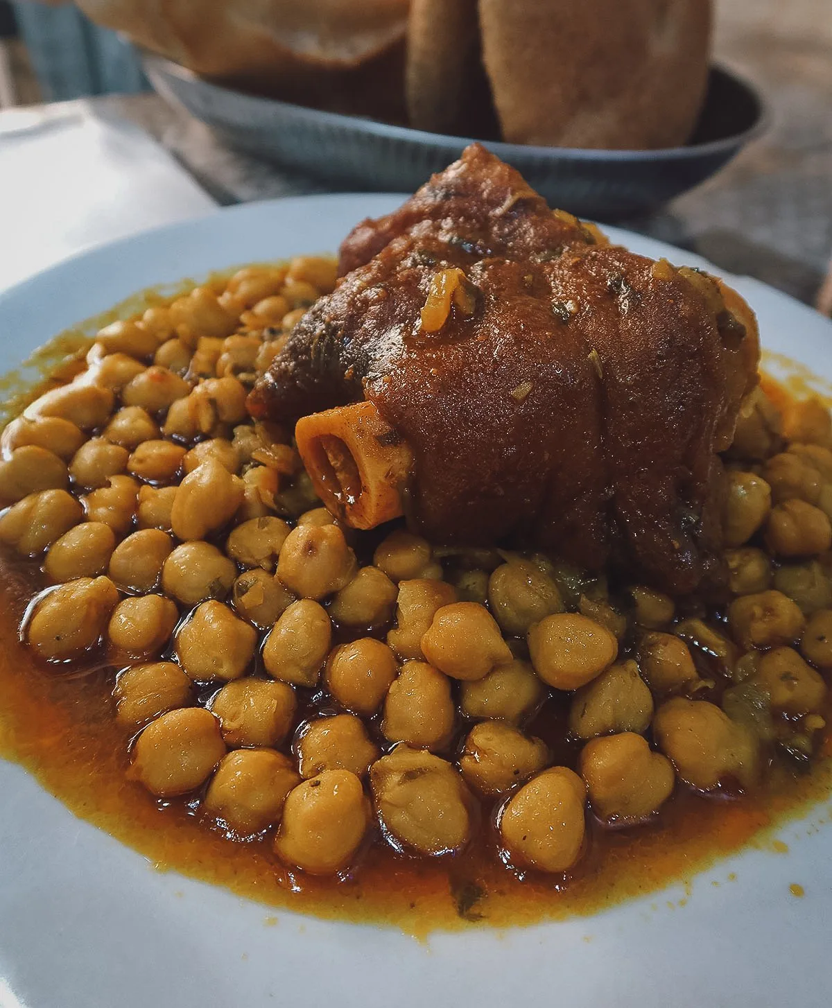 Beef trotter at a restaurant in Tangier