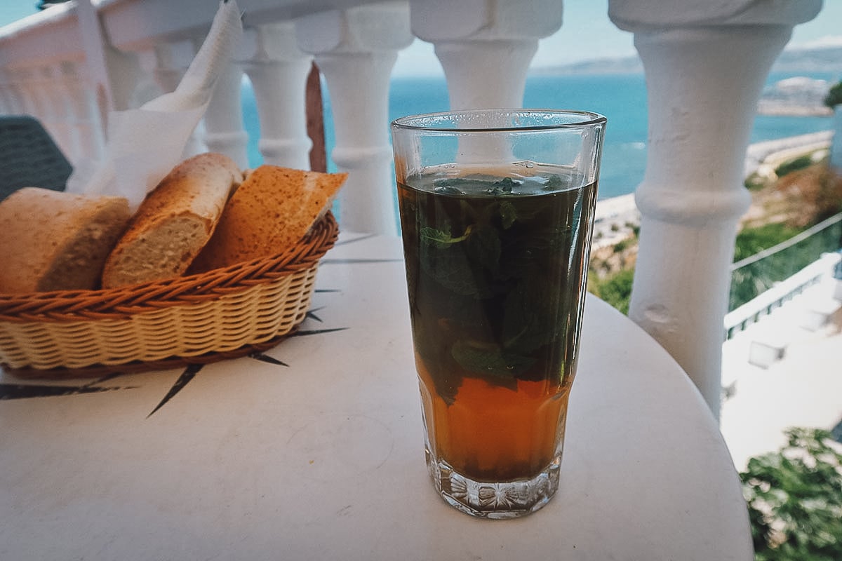 Tea at a restaurant in Tangier