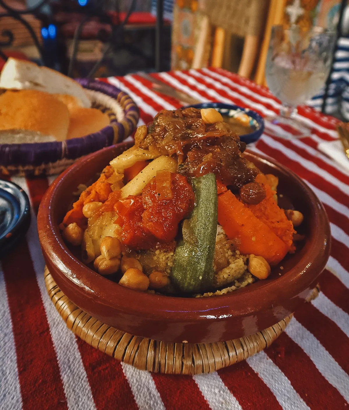 Couscous at a restaurant in Tangier
