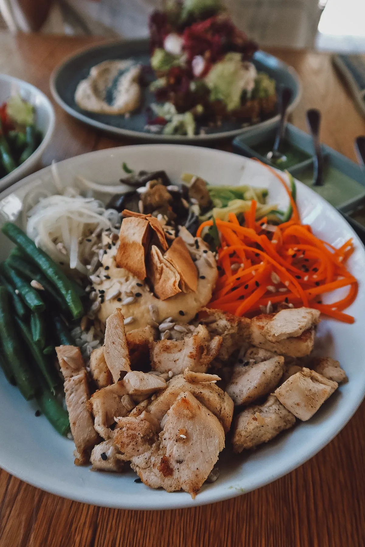 Poke bowl at a restaurant in Tangier