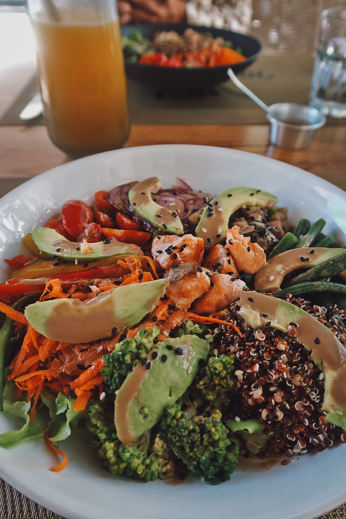 Salad at a restaurant in Tangier