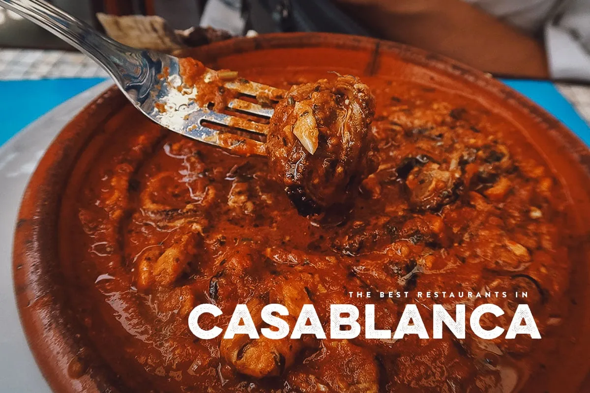 Mussel tagine at a restaurant in Casablanca, Morocco