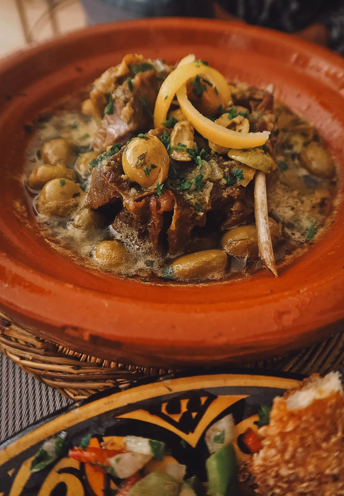 Goat tagine at a restaurant in Casablanca