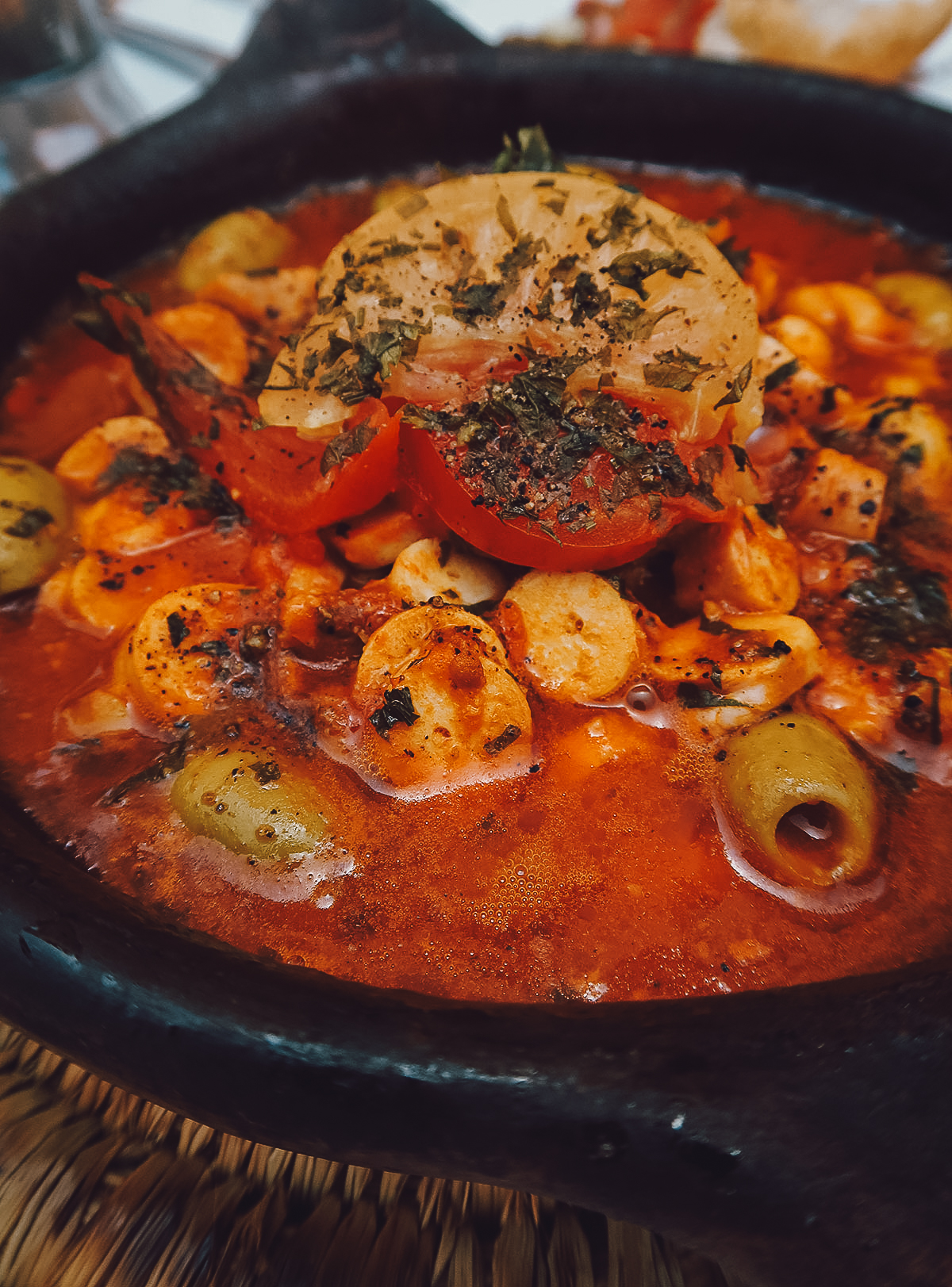 Octopus tagine at a restaurant in Essaouira