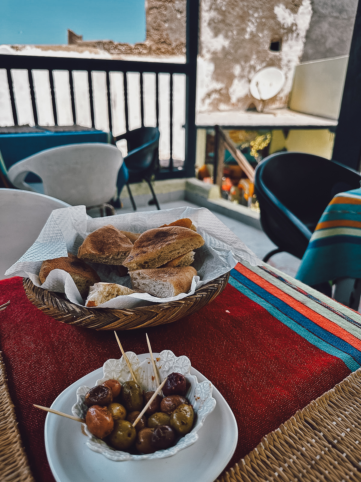 Rooftop seating at Chaabi Chic restaurant