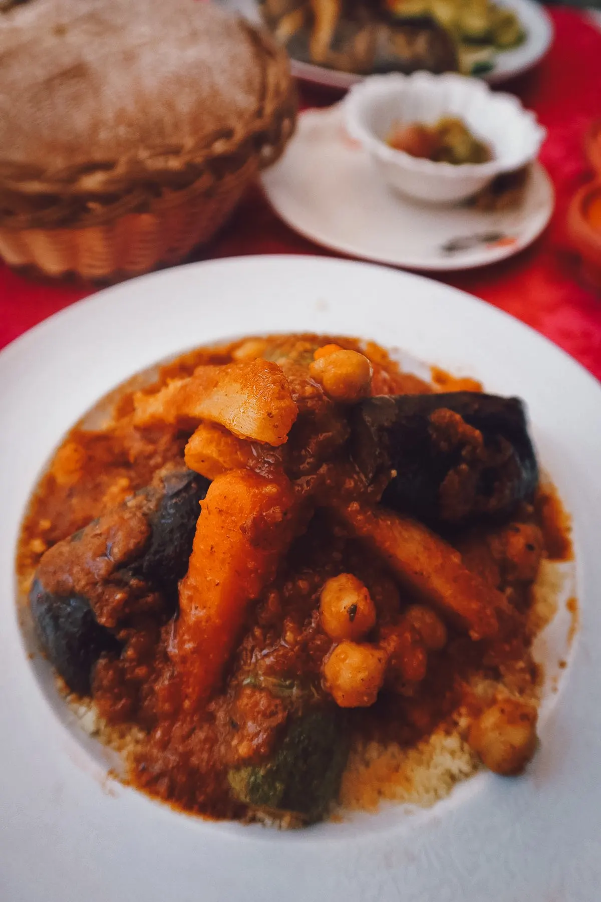 Lamb couscous at a restaurant in Essaouira