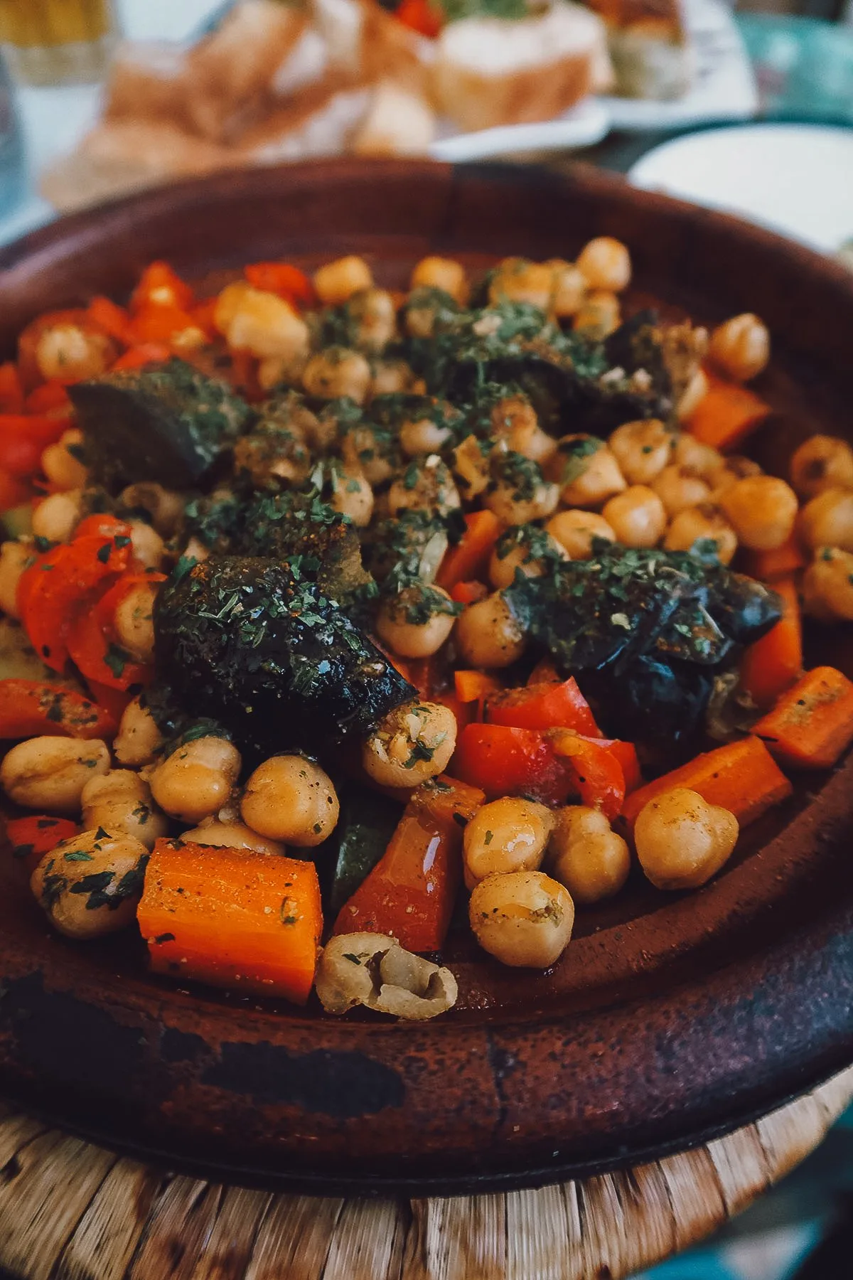 Vegetable tagine at a restaurant in Essaouira