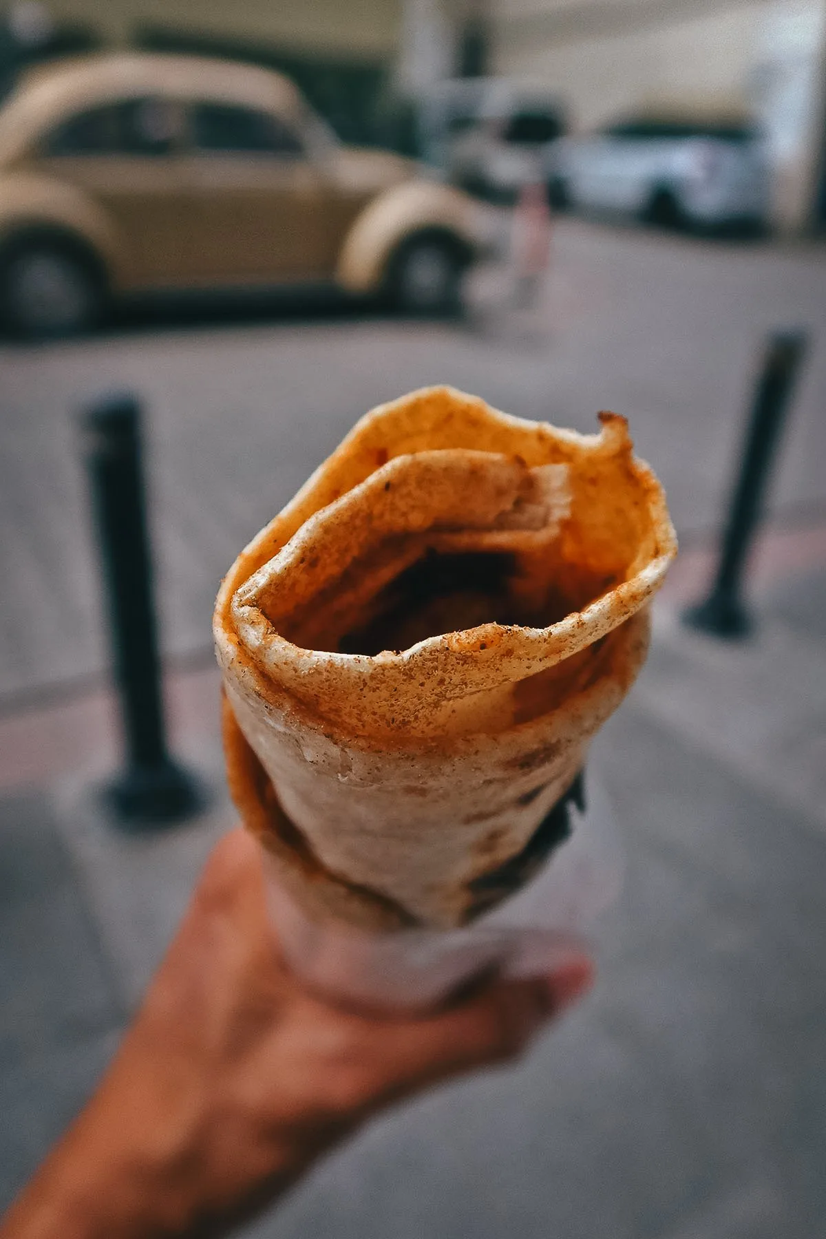 Chicken wrap at a restaurant in Istanbul