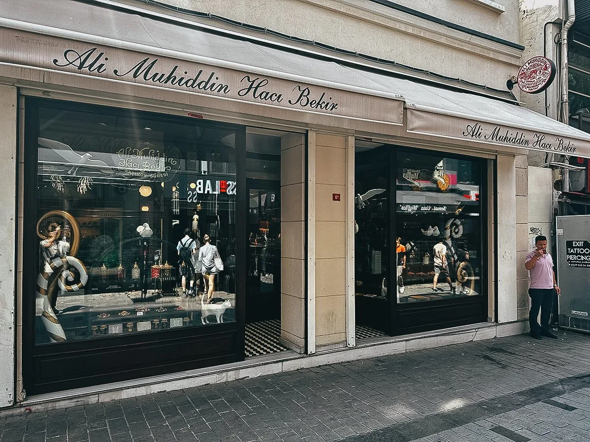 Ali Muhiddin Haci Bekir shop in Istanbul